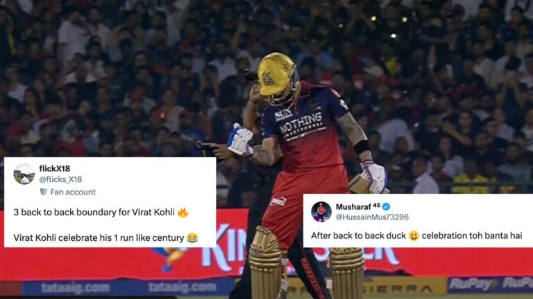 Virat Kohli’s Hilarious Celebration After Ending Duck Streak vs KKR