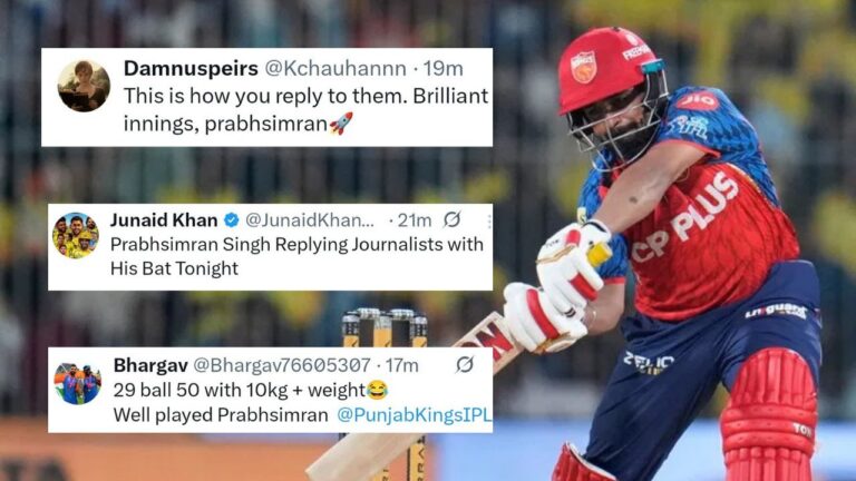 Prabhsimran Singh Slams 29-Ball Fifty to Silence Weight Gain Critics