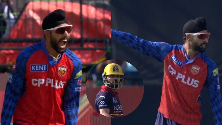 Harpreet Brar Aggressive Celebration Against RCB: IPL 2026 Highlights
