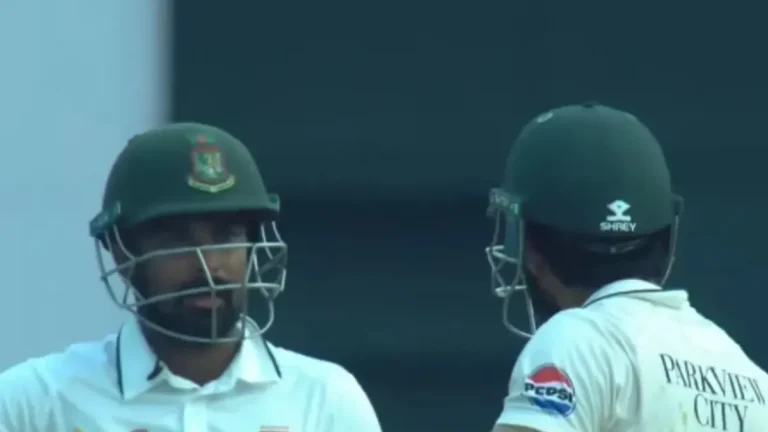 Litton Das and Mohammad Rizwan Clash During BAN vs PAK Test