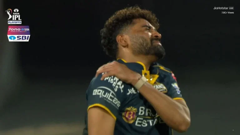 Mohammed Siraj RULED OUT? GT pacer suffers nasty shoulder injury during Qualifie – Mohammed Siraj Injury Update: GT Pacer Sustains Shoulder Scare in Qualifier 2
